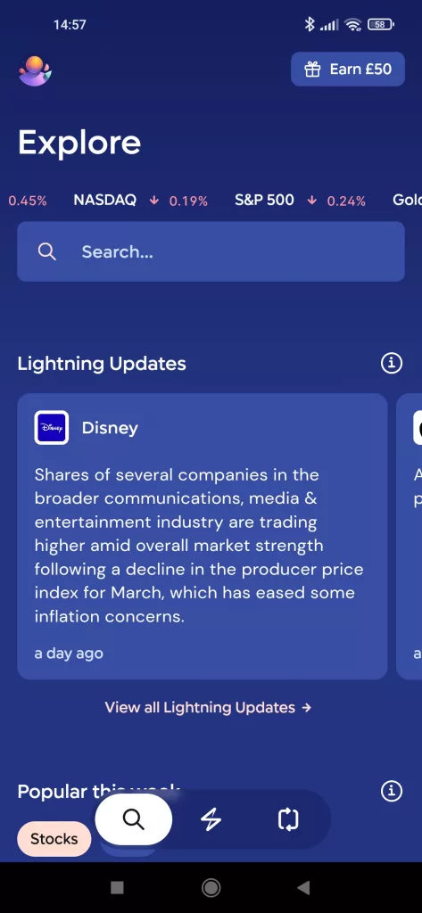 Image of Lightyear mobile app